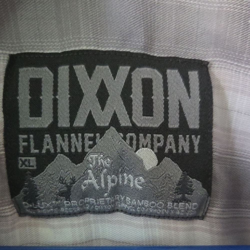 DIXXON Men's Casual Gray Plaid Shirt Bamboo - Picture 2 of 3